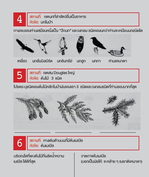 แบบสำรวจที่แจกให้เด็กเข้าร่วมกิจกรรม