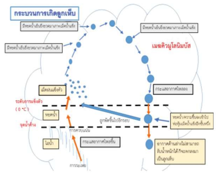 กระบวนการเกิดลูกเห็บ