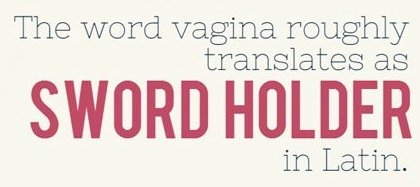 vaginal = sword holder in latin word